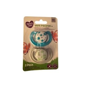 New sealed Parents Choice Vent Pacifier 2 Pack 18+ Months BPA Free